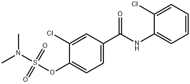 2-CHLORO-4-[(2-CHLOROANILINO)CARBONYL]PHENYL-N,N-DIMETHYLSULFAMATE 结构式