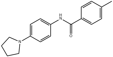 4-METHYL-N-[4-(1-PYRROLIDINYL)PHENYL]BENZENECARBOXAMIDE 结构式