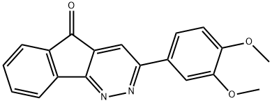 3-(3,4-二甲氧基苯基)-5H-茚并[1,2-C]哒嗪-5-酮 结构式