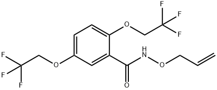 N-(ALLYLOXY)-2,5-BIS(2,2,2-TRIFLUOROETHOXY)BENZENECARBOXAMIDE 结构式