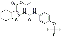 ETHYL 2-(((4-(TRIFLUOROMETHOXY)PHENYL)AMINO)CARBONYLAMINO)-4,5,6,7-TETRAHYDROBENZO[B]THIOPHENE-3-CARBOXYLATE 结构式