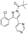 3-(2-CHLOROPHENYL)-4-(PYRIMIDIN-4-YL)-1-(TERT-BUTYLCARBONYL)PYRAZOLE 结构式