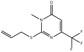 2-(ALLYLSULFANYL)-3-METHYL-6-(TRIFLUOROMETHYL)-4(3H)-PYRIMIDINONE 结构式