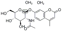 4-METHYLUMBELLIFERYL-2-ACETAMIDO-2-DEOXY-BETA-D-GLUCOPYRANOSIDE DIHYDRATE 结构式