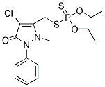 3-((DIETHOXYTHIOXOPHOSPHINOTHIO)METHYL)-4-CHLORO-2-METHYL-1-PHENYL-3-PYRAZOLIN-5-ONE 结构式