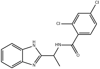 N-[1-(1H-1,3-BENZIMIDAZOL-2-YL)ETHYL]-2,4-DICHLOROBENZENECARBOXAMIDE 结构式