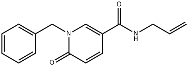 N-ALLYL-1-BENZYL-6-OXO-1,6-DIHYDRO-3-PYRIDINECARBOXAMIDE 结构式