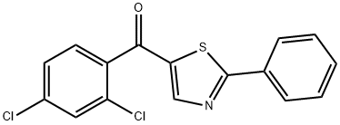 (2,4-DICHLOROPHENYL)(2-PHENYL-1,3-THIAZOL-5-YL)METHANONE 结构式