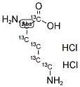 L-LYSINE 2HCL (U-13C6) 结构式