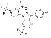 3-(4-CHLOROPHENYL)-1-[2-NITRO-4-(TRIFLUOROMETHYL)PHENYL]-6-(TRIFLUOROMETHYL)-1H-PYRAZOLO[4,3-B]PYRIDINE 结构式