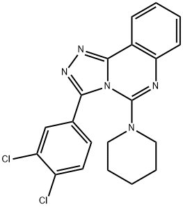 3-(3,4-DICHLOROPHENYL)-5-PIPERIDINO[1,2,4]TRIAZOLO[4,3-C]QUINAZOLINE 结构式
