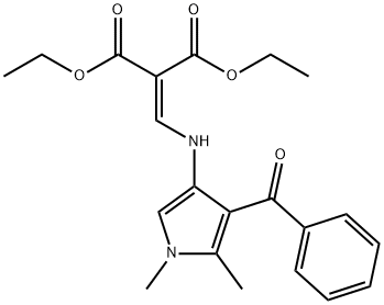 DIETHYL 2-([(4-BENZOYL-1,5-DIMETHYL-1H-PYRROL-3-YL)AMINO]METHYLENE)MALONATE 结构式