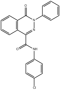 N-(4-CHLOROPHENYL)-4-OXO-3-PHENYL-3,4-DIHYDRO-1-PHTHALAZINECARBOXAMIDE 结构式
