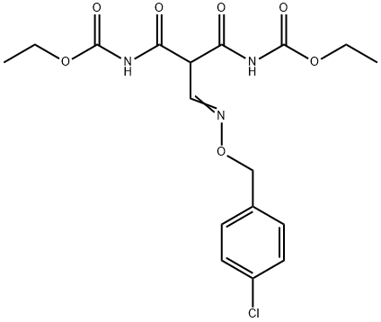 ETHYL N-(2-(([(4-CHLOROBENZYL)OXY]IMINO)METHYL)-3-[(ETHOXYCARBONYL)AMINO]-3-OXOPROPANOYL)CARBAMATE 结构式