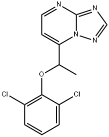 2,6-DICHLOROPHENYL 1-[1,2,4]TRIAZOLO[1,5-A]PYRIMIDIN-7-YLETHYL ETHER 结构式