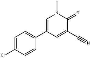 5-(4-CHLOROPHENYL)-1-METHYL-2-OXO-1,2-DIHYDRO-3-PYRIDINECARBONITRILE 结构式