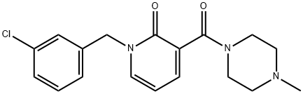 1-(3-CHLOROBENZYL)-3-[(4-METHYLPIPERAZINO)CARBONYL]-2(1H)-PYRIDINONE 结构式