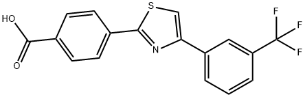 4-(4-(3-(三氟甲基)苯基)噻唑-2-基)苯甲酸 结构式