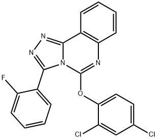 2,4-DICHLOROPHENYL 3-(2-FLUOROPHENYL)[1,2,4]TRIAZOLO[4,3-C]QUINAZOLIN-5-YL ETHER 结构式