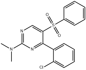4-(2-Chlorophenyl)-N,N-dimethyl-5-(phenylsulfonyl)-2-pyrimidinamine 结构式
