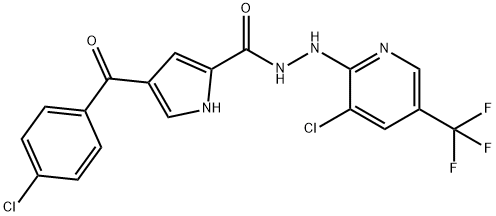 4-(4-CHLOROBENZOYL)-N'-[3-CHLORO-5-(TRIFLUOROMETHYL)-2-PYRIDINYL]-1H-PYRROLE-2-CARBOHYDRAZIDE 结构式