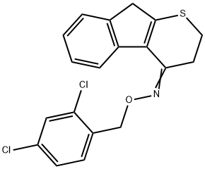 2,3-DIHYDROINDENO[2,1-B]THIOPYRAN-4(9H)-ONE O-(2,4-DICHLOROBENZYL)OXIME 结构式