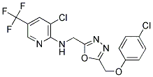 3-CHLORO-N-((5-[(4-CHLOROPHENOXY)METHYL]-1,3,4-OXADIAZOL-2-YL)METHYL)-5-(TRIFLUOROMETHYL)-2-PYRIDINAMINE 结构式