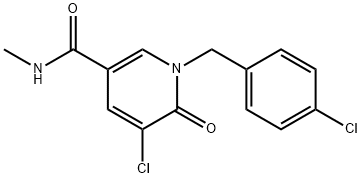 5-CHLORO-1-(4-CHLOROBENZYL)-N-METHYL-6-OXO-1,6-DIHYDRO-3-PYRIDINECARBOXAMIDE 结构式