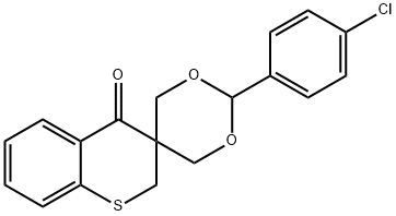 3,3-BIS(HYDROXYMETHYL)-2,3-DIHYDRO-4H-THIOCHROMEN-4-ONE 4-CHLOROBENZALDEHYDE ACETAL 结构式