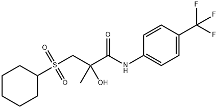 3-(CYCLOHEXYLSULFONYL)-2-HYDROXY-2-METHYL-N-[4-(TRIFLUOROMETHYL)PHENYL]PROPANAMIDE 结构式