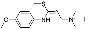 N-(([(4-METHOXYANILINO)(METHYLSULFANYL)METHYLENE]AMINO)METHYLENE)-N-METHYLMETHANAMINIUM IODIDE 结构式