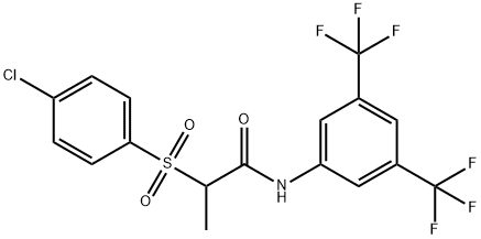 N-(3,5-BIS(TRIFLUOROMETHYL)PHENYL)-2-((4-CHLOROPHENYL)SULFONYL)PROPANAMIDE 结构式