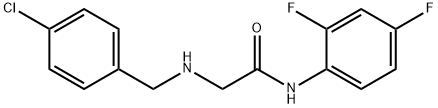 2-[(4-CHLOROBENZYL)AMINO]-N-(2,4-DIFLUOROPHENYL)ACETAMIDE 结构式