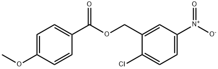 2-CHLORO-5-NITROBENZYL 4-METHOXYBENZENECARBOXYLATE 结构式