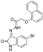 5-BROMO-3-(2-(1-NAPHTHOXY)ACETYLHYDRAZIDYL)-2-OXOINDOLINE 结构式