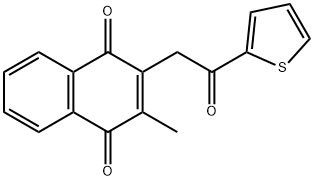 2-METHYL-3-[2-OXO-2-(2-THIENYL)ETHYL]NAPHTHOQUINONE 结构式