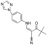 2-(2,2-DIMETHYLPROPANOYL)-3-((4-(1,2,4-TRIAZOLYL)PHENYL)AMINO)PROP-2-ENENITRILE 结构式