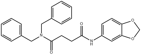N1-(1,3-BENZODIOXOL-5-YL)-N4,N4-DIBENZYLSUCCINAMIDE 结构式