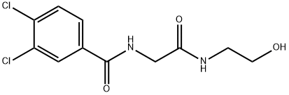 3,4-DICHLORO-N-(2-[(2-HYDROXYETHYL)AMINO]-2-OXOETHYL)BENZENECARBOXAMIDE 结构式