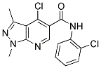 N5-(2-CHLOROPHENYL)-4-CHLORO-1,3-DIMETHYL-1H-PYRAZOLO[3,4-B]PYRIDINE-5-CARBOXAMIDE 结构式