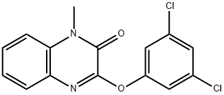 3-(3,5-DICHLOROPHENOXY)-1-METHYL-2(1H)-QUINOXALINONE 结构式