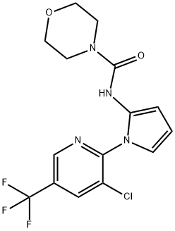 N-(1-[3-CHLORO-5-(TRIFLUOROMETHYL)-2-PYRIDINYL]-1H-PYRROL-2-YL)-4-MORPHOLINECARBOXAMIDE 结构式