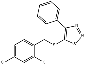 2,4-DICHLOROBENZYL 4-PHENYL-1,2,3-THIADIAZOL-5-YL SULFIDE 结构式