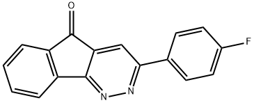 3-(4-Fluorophenyl)-5H-indeno[1,2-c]pyridazin-5-one 结构式
