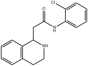 N-(2-CHLOROPHENYL)-2-(1,2,3,4-TETRAHYDRO-1-ISOQUINOLINYL)ACETAMIDE 结构式