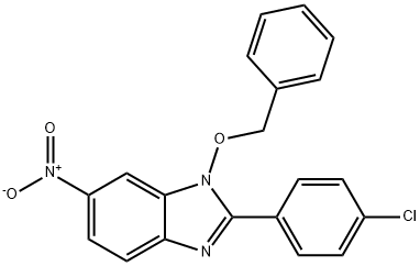 1-(Benzyloxy)-2-(4-chlorophenyl)-6-nitro-1H-1,3-benzimidazole 结构式