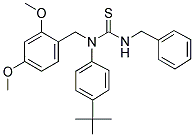 (((2,4-DIMETHOXYPHENYL)METHYL)(4-(TERT-BUTYL)PHENYL)AMINO)(BENZYLAMINO)METHANE-1-THIONE 结构式