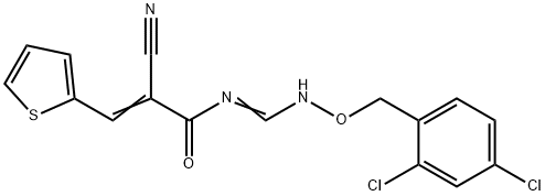 2-CYANO-N-(([(2,4-DICHLOROBENZYL)OXY]IMINO)METHYL)-3-(2-THIENYL)ACRYLAMIDE 结构式