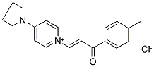 1-(4-METHYLPHENYL)-3-(4-TETRAHYDRO-1H-PYRROL-1-YLPYRIDINIUM-1-YL)PROP-2-EN-1-ONE CHLORIDE 结构式