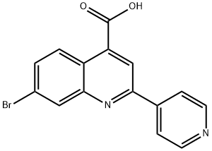 6-溴-2-吡啶-4-基-喹啉-4-羧酸 结构式